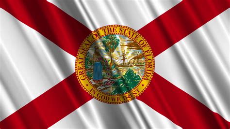 Florida Flag Loop 1 Stock Footage Video 100 Royalty Free 1372717