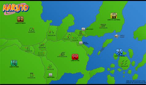 Naruto World Map By Driz Nb On Deviantart
