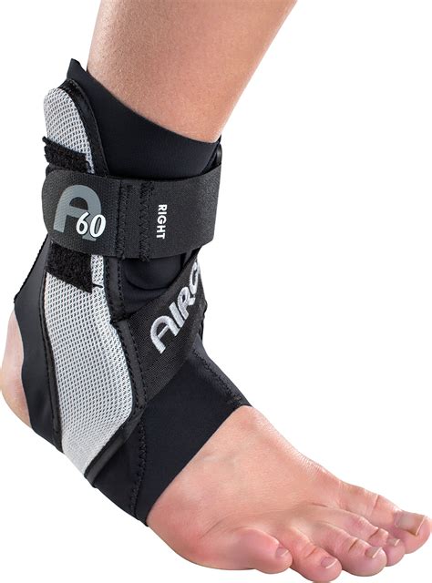 Aircast A60 Ankle Support Brace Right Foot Black Medium Shoe Size