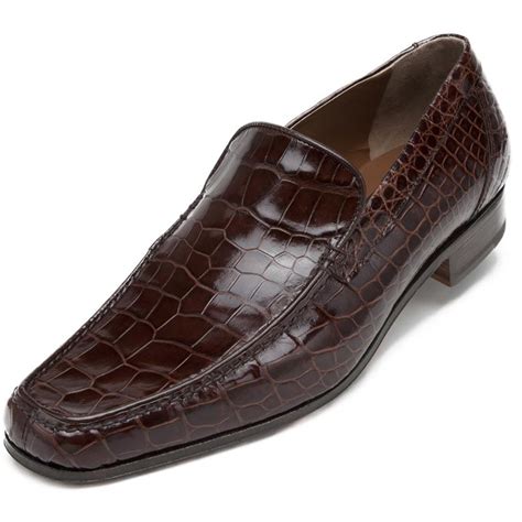 Mauri Golden Rust All Over Genuine Alligator Loafer Shoes