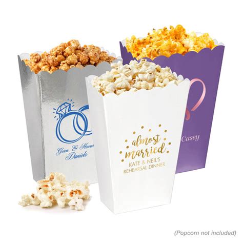 Personalized Mini Popcorn Boxes For Weddings