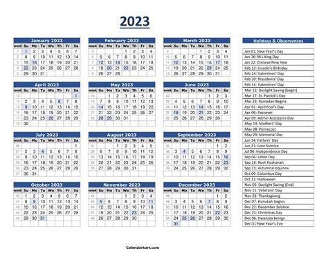 2023 Holidays Printable Get Calendar 2023 Update