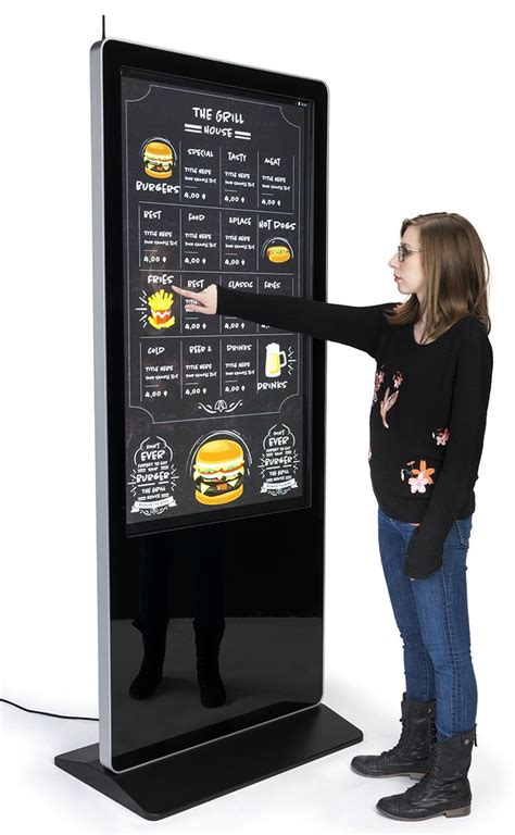 55 Touch Screen Digital Poster Kiosk 10pt Ir Touch Android 71 Os