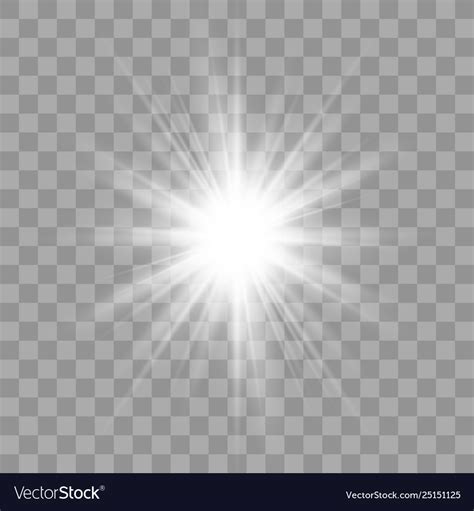 White Glow Light Effect Royalty Free Vector Image