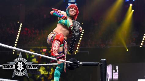 Asuka Celebrates Winning The Nxt Womens Title From Bayley Nxt
