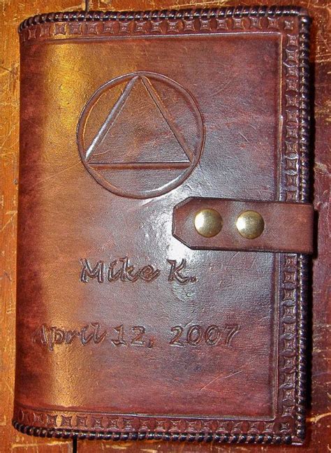 Alcoholics Anonymous Leather Big Book Cover By Bomberoleatherworks 87