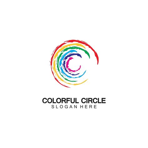 Colorful Modern Circle Logo Design Vector Icon Label Elements Vector