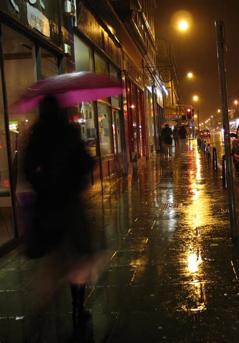 Free Rainy Street At Night Stock Photo