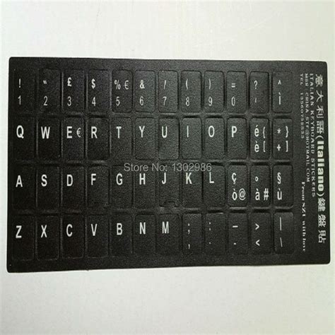 50pcs Italian Letters Alphabet Learning Keyboard Layout Sticker For