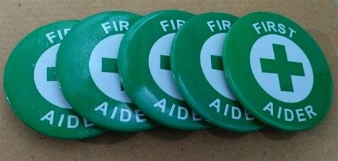 Brevalco First Aider Supplies 5s Badges Circular 58mm With Pin