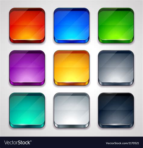 Glossy Apps Icons Set Royalty Free Vector Image