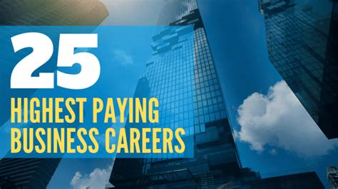 The 25 Highest Paying Business Careers In 2020