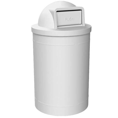 55 Gallon White Trash Receptacle Dome Top Lid