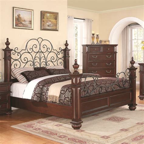 Maybe you would like to learn more about one of these? Low Wood/Wrought Iron King Size Bed | Dream Home ...