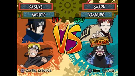 Naruto Shippuden Ultimate Ninja 5 Sasuke Uchiha Vs Gaara Niños