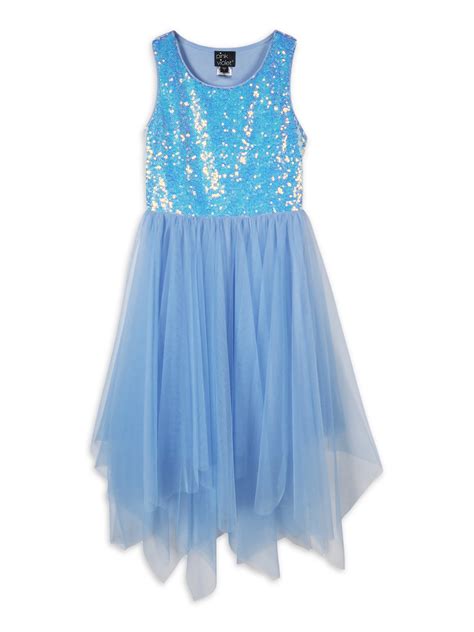 Lilt Girls Sparkle Tulle Midi Dress Sizes 7 16