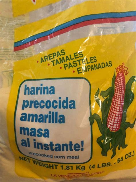 buy precooked corn meal venezolana 4 lbs harina precocida amarilla arepas tamales pasteles