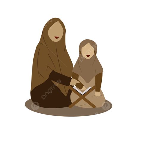 Mom And Child Png Transparent Mom Teaching Her Child Islamic