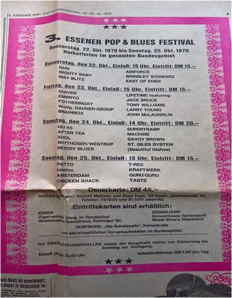 Essen Pop And Blues Festivals 1969 1970 Interview With Konrad Mallison