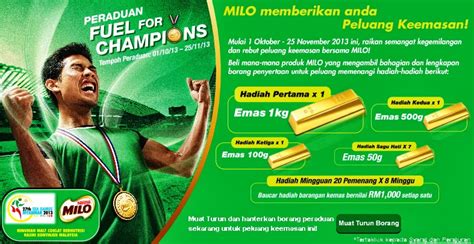 Beg aktif milo redemption programme 2019. My Complete Contest (Malaysia): Milo Fuel For Champions ...