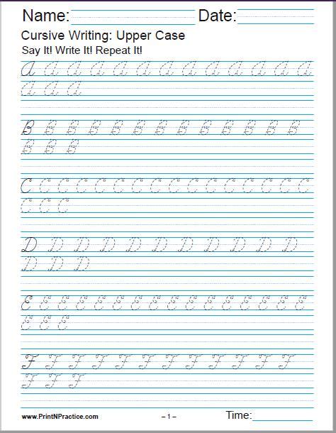 50 Cursive Writing Worksheets ⭐ Alphabet Letters Sentences Advanced
