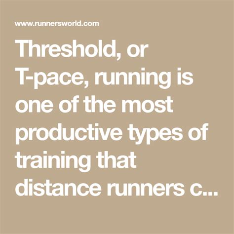 Threshold Training How To Run Faster Tempo Run Distance Runner