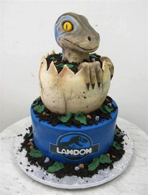 Dinosaur Cake Jurassic Park In 2021 Dinosaur Birthday Cakes Dinosaur