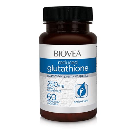 Reduced Glutathione 250mg 60 Vegetarian Caps | BIOVEA ...