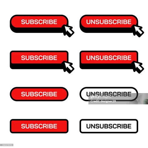 Subscribe And Unsubscribe Button Set High Res Vector Graphic Getty Images