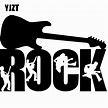 YJZT 20x14,4 CM silueta de guitarra de ROCK calcomanías de vinilo de ...