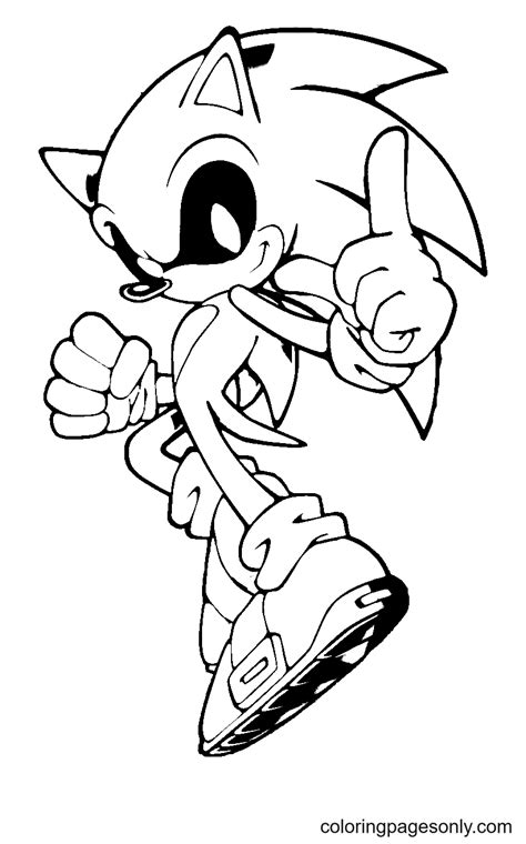 Sonic Exe Coloring Pages Free Printable Templates