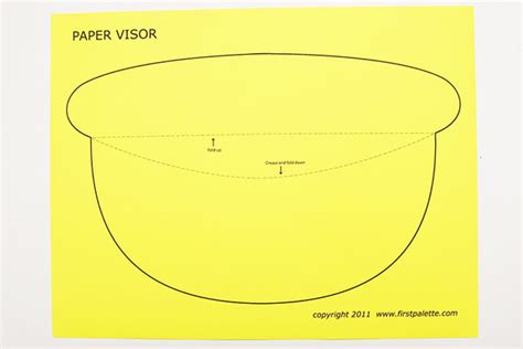 Vector illustration of a sun visor template. Paper Visor | Kids' Crafts | Fun Craft Ideas ...