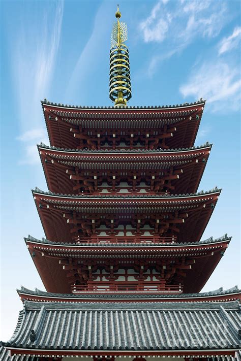 The Goju No To Five Storied Pagoda At Sensoji Temple Asakusa District