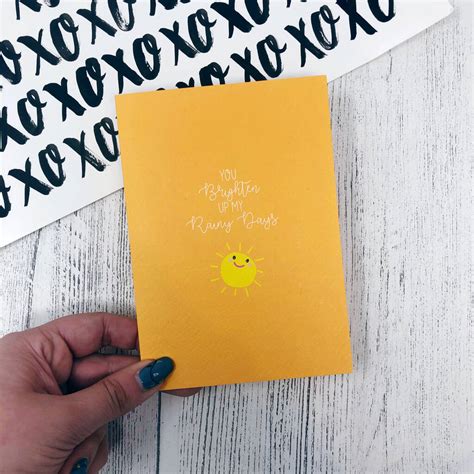 Friendship Card You Brighten Up My Rainy Days By Xoxo Designs By Ruth