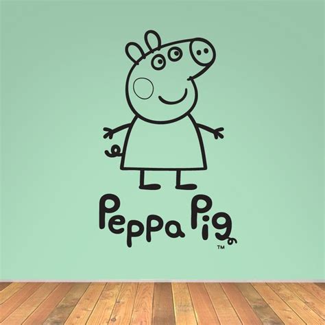 Peppa Pig Vinyl Wall Sticker Childrens Nursery Decorations M T