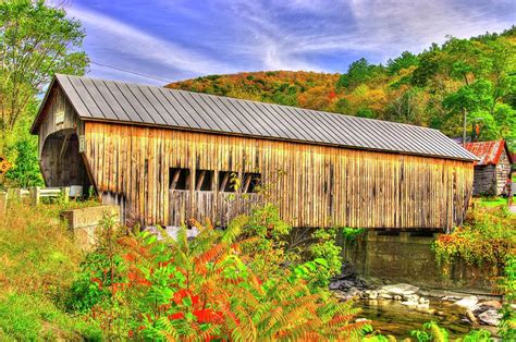 Vermont Covered Bridges Mill Covered Bridge No 2a Over First Branch