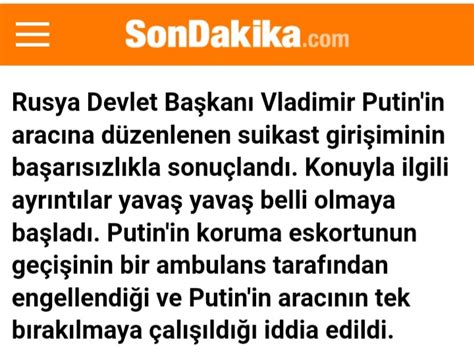 H Seyin Hakk Kahveci On Twitter Putin E Suikast D Zenlendi Suikast