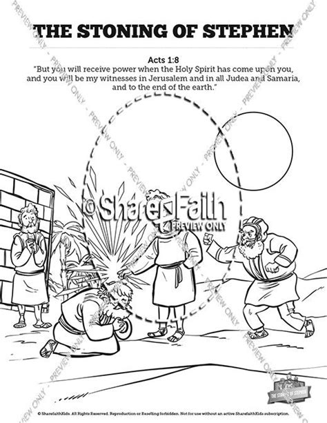 Stoning Stephen Coloring Page Coloring Pages