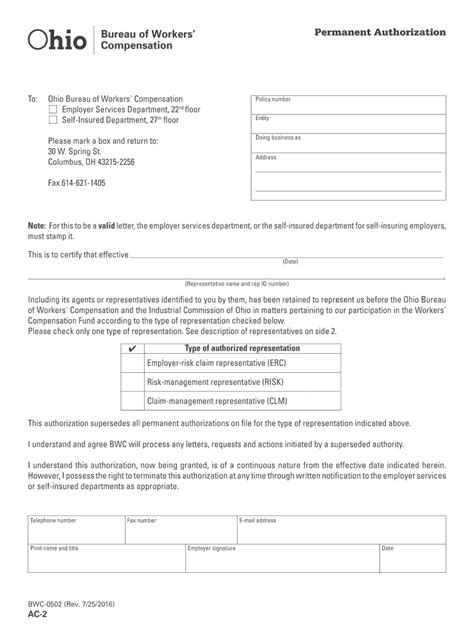 Fillable Online Permanent Authorization Fax Email Print Form Fill Out