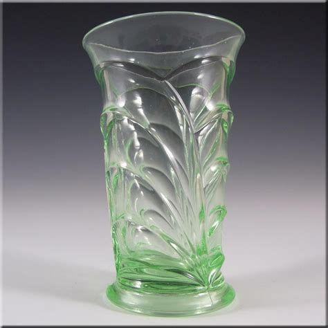 Bagley 1930s Art Deco Green Glass Osprey Vase 3153 £1999 Art Deco Green Bagley Vintage