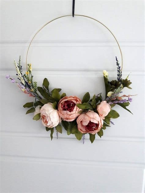 Modern Elegant Peony Wreath Minimalist T Home Decor