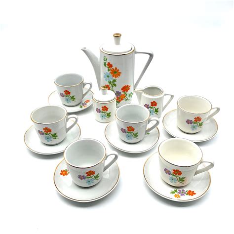Vintage Demitasse Tea Cup Set For Six Chai Tea Set Etsy