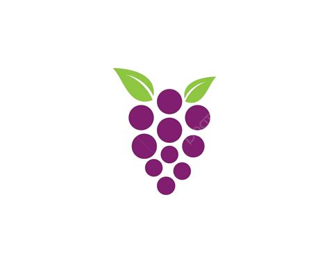 Grape With Leaf Icon Plant Design Vineyard Vector Plant Design