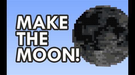 Minecraft Tutorial Make An Easy Pixel Art Moon For Your Game Youtube