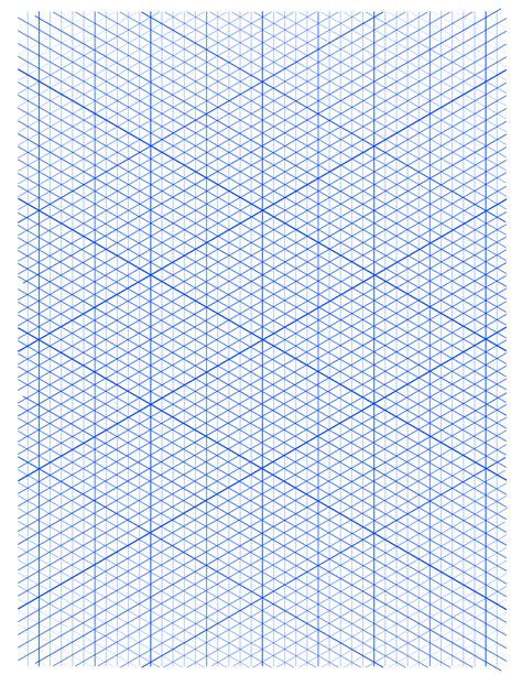 4 Free Printable Isometric Graph Paper Template Free