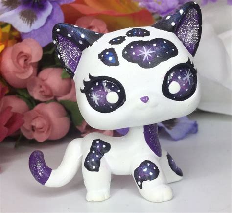 Littlest Pet Shop Cute Short Hair Galaxy Kitty Cat Ooak Custom Nice