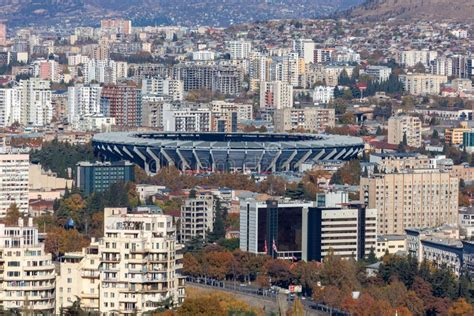 Tbilisi Georgia 23 November 2020 Aerial View Of Boris Paichadze