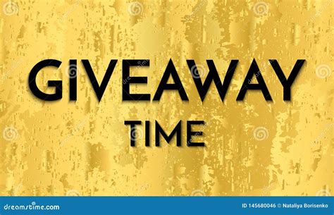 Time For A Giveaway Banner Template Giveaway Time Phrase On Gold