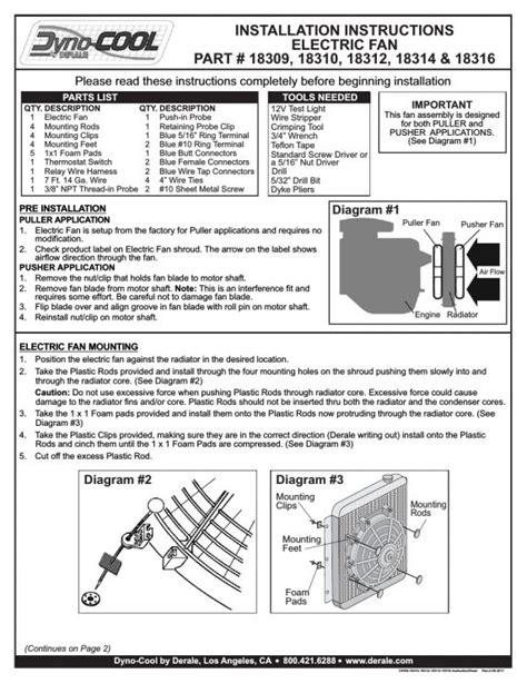 Wiring is subject to safety standards for design and installation. 18+ Derale Electric Fan Wiring Diagram | Electric fan, Electricity, Installation instructions