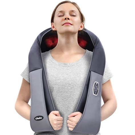 Buy Shiatsu Neck Shoulder Massager With Heat Of Ohuhu Electric Back Massage Pillow With 3d